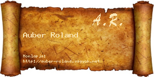 Auber Roland névjegykártya